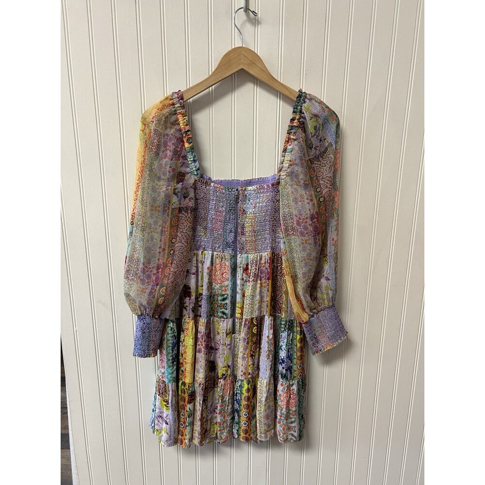 NWT Alice + Olivia Rowen Tiered Mini Dress NEW Large - Picture 8 of 10